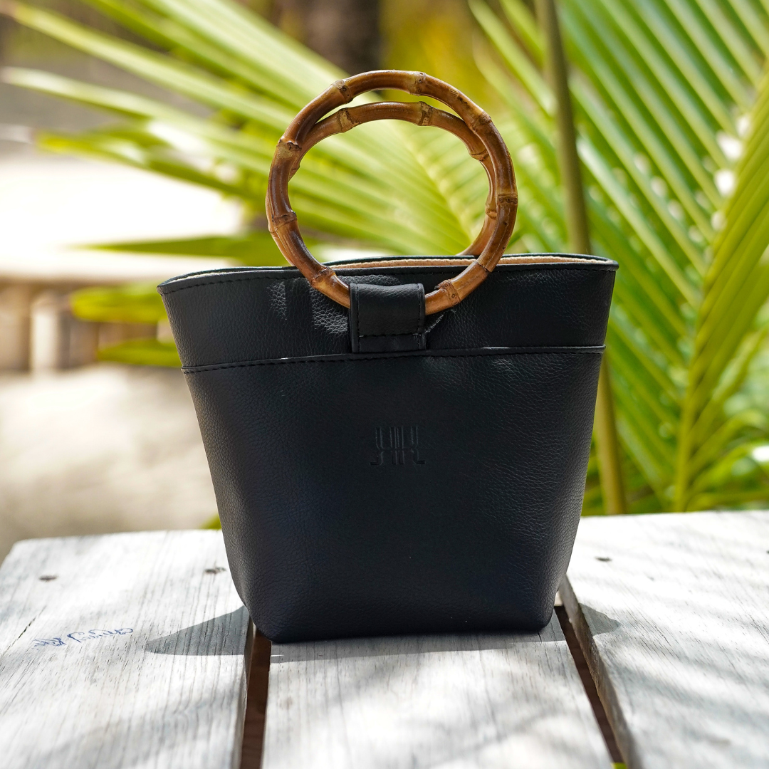 "Bria" Mini Bamboo Tote