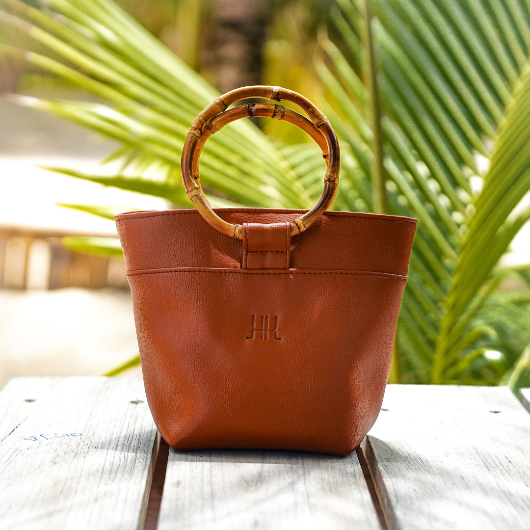 "Bria" Mini Bamboo Tote